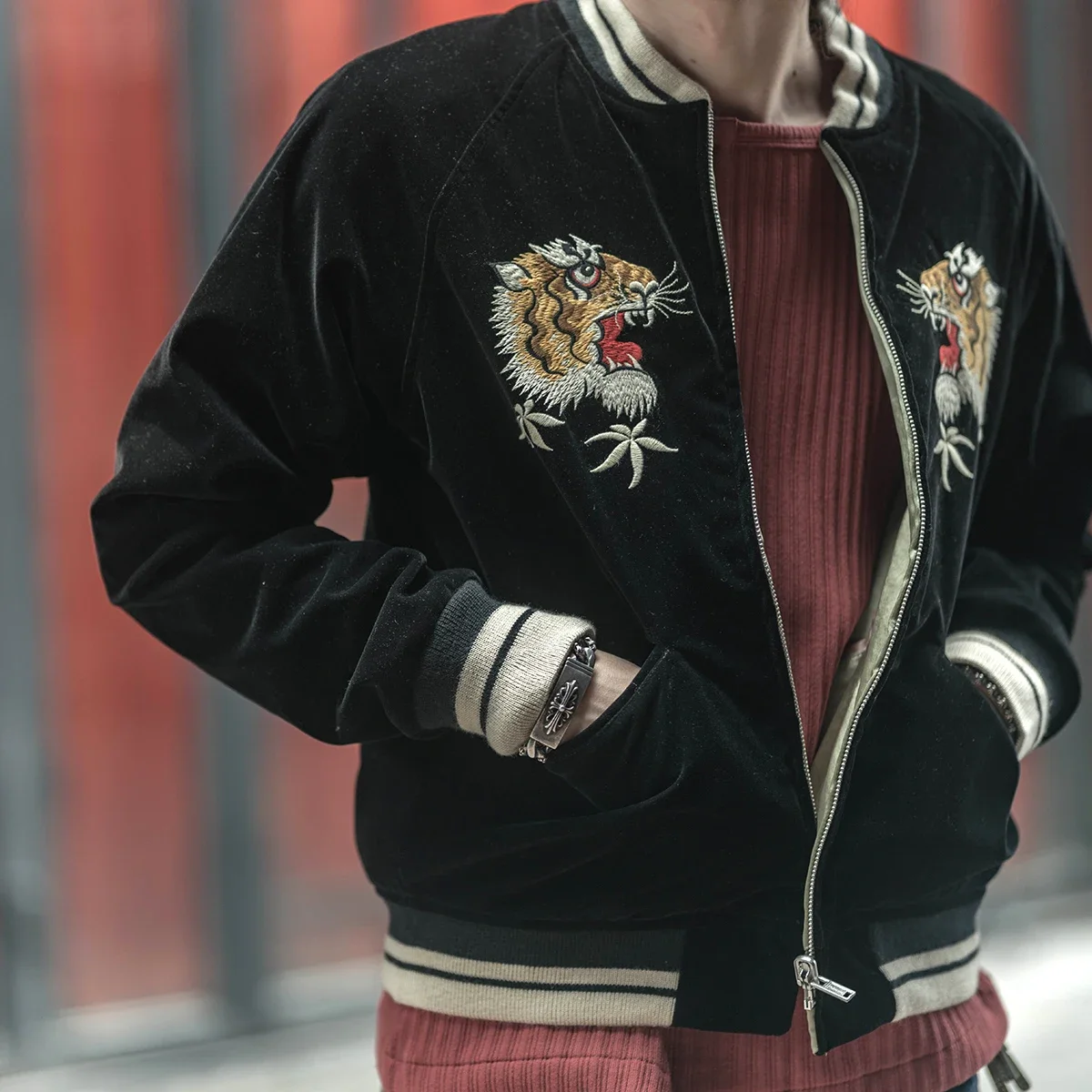 Varsity Jacket Wool - Chaqueta de recuerdo reversible de Suka