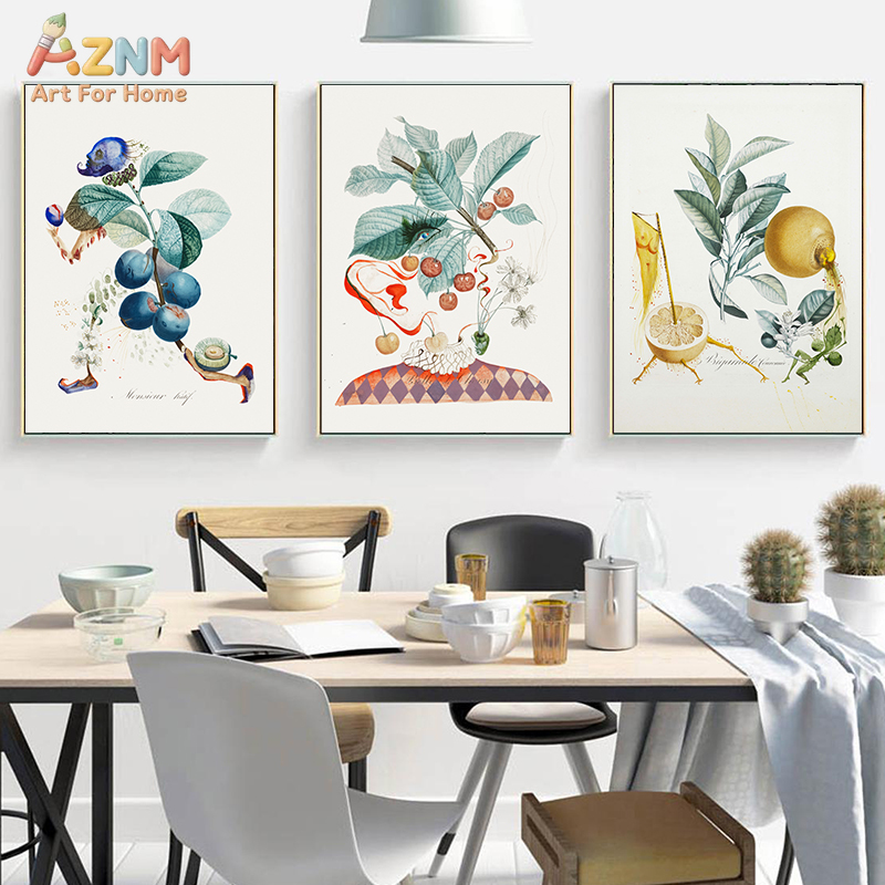 Vintage Fashion Wall Art - AZNM Cuadro de Lienzo con Figuras