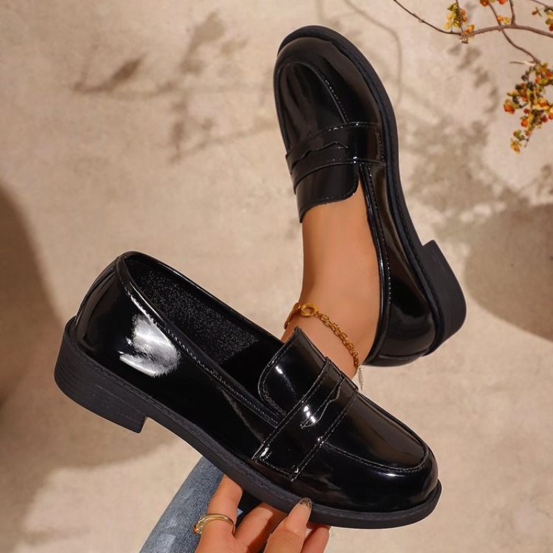 Vintage Slip Dress - Mocasines de Mujer con Punta Redonda,
