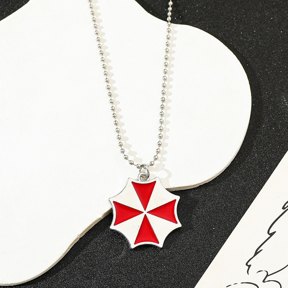 Vintage Urban Fashion - Collar con Colgante de Paraguas Rojo