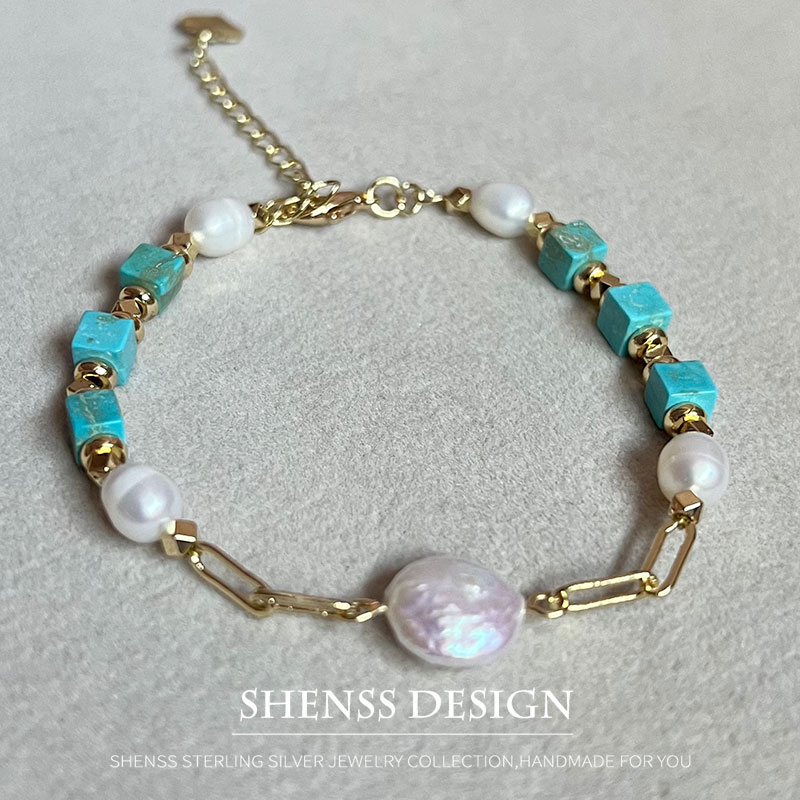 Vintage Fashion Photos - Pulsera de perlas de agua dulce