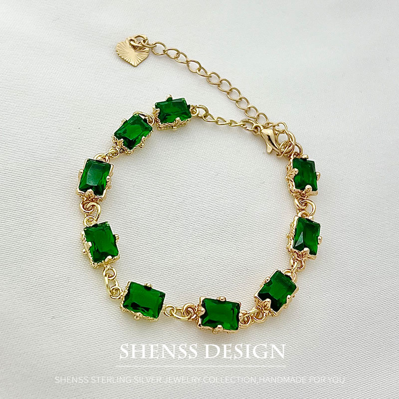 Vintage Fashion Photos - Pulsera de circón chapada en cobre,