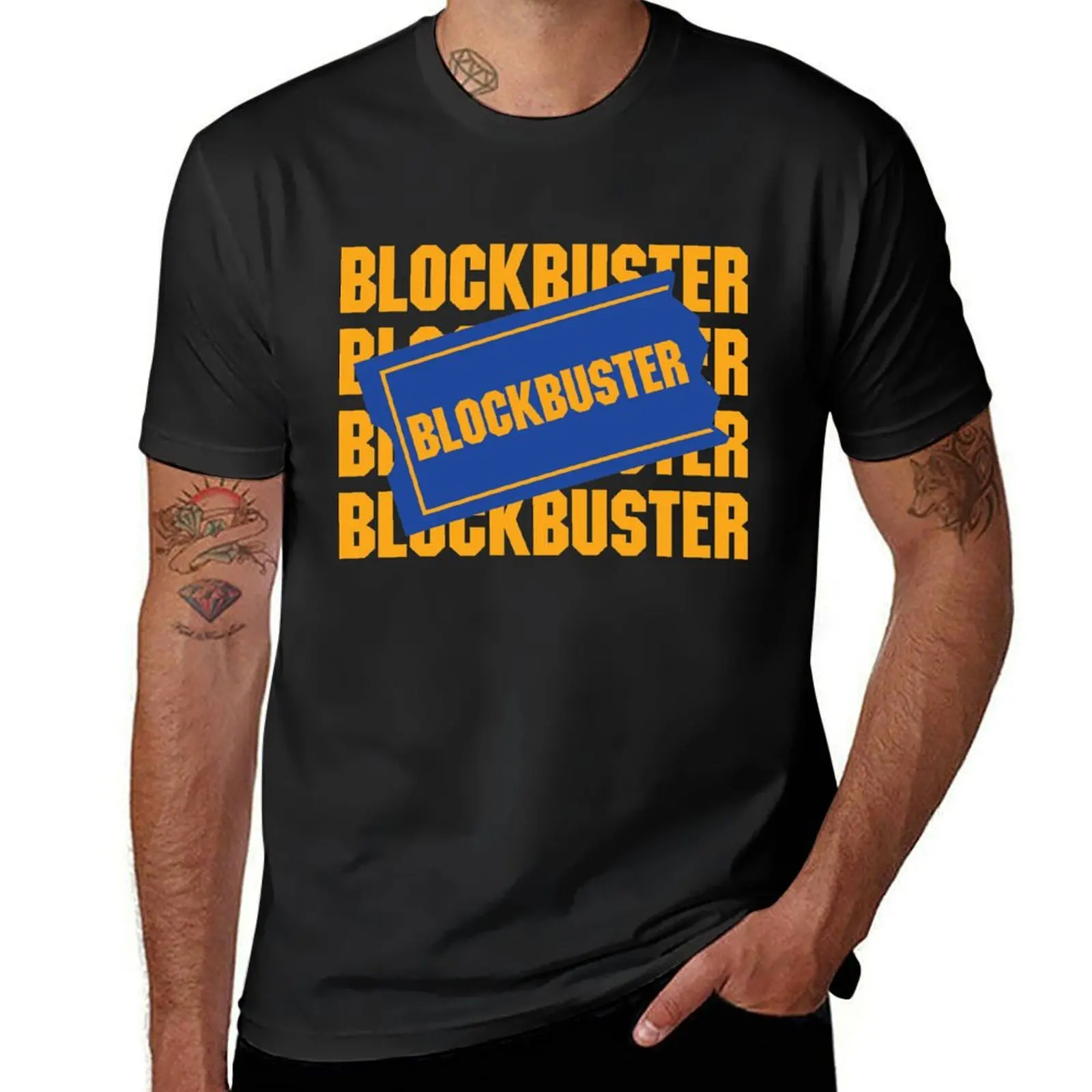 Vintage Fashion Rental - Blockbuster-Camiseta con logotipo de tienda de