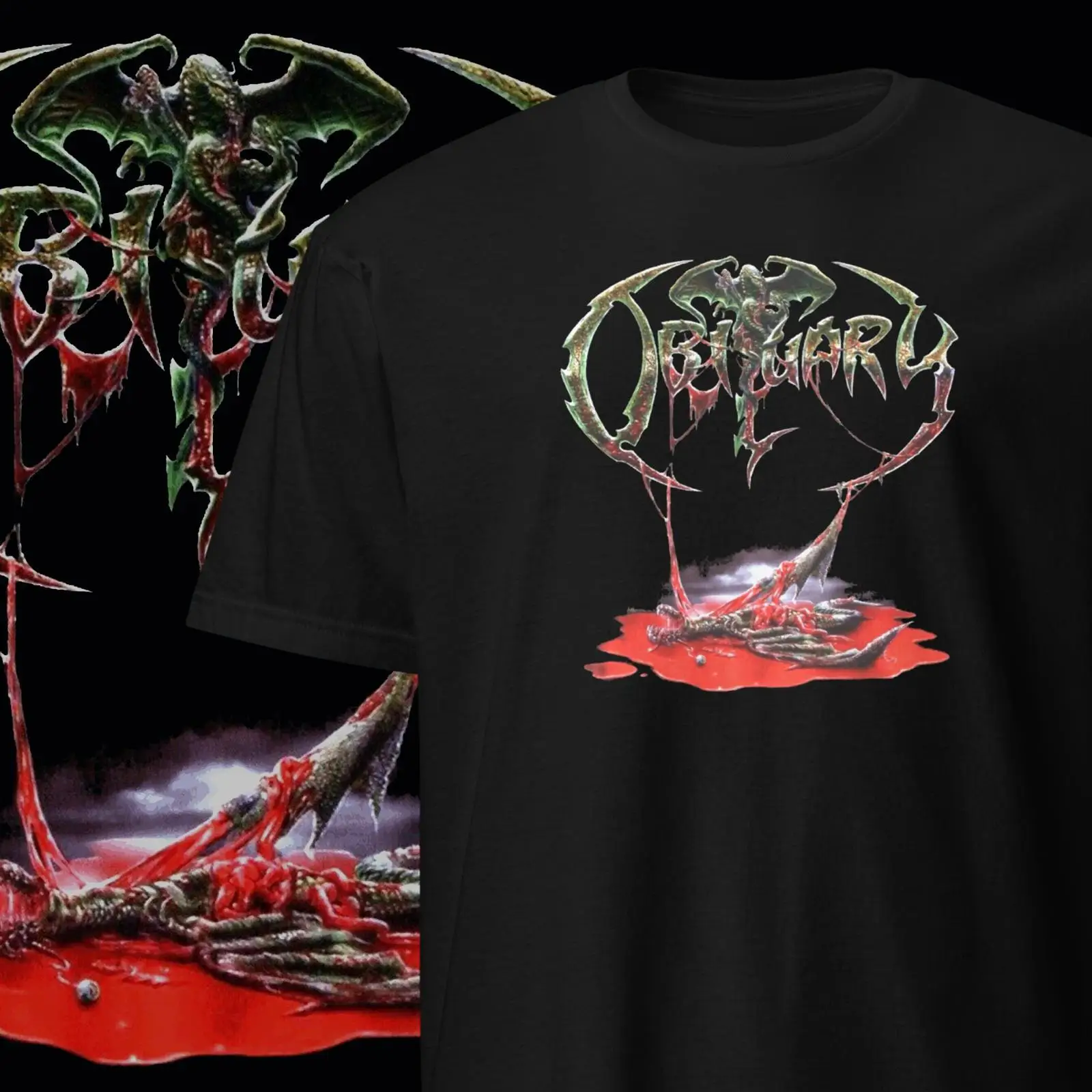 Vintage Fashion Obituaries - Camiseta Obituary, estilo vintage, de metal,