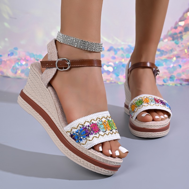 Vintage Style Women Fashion - Sandalias de Mujer con Plataforma y