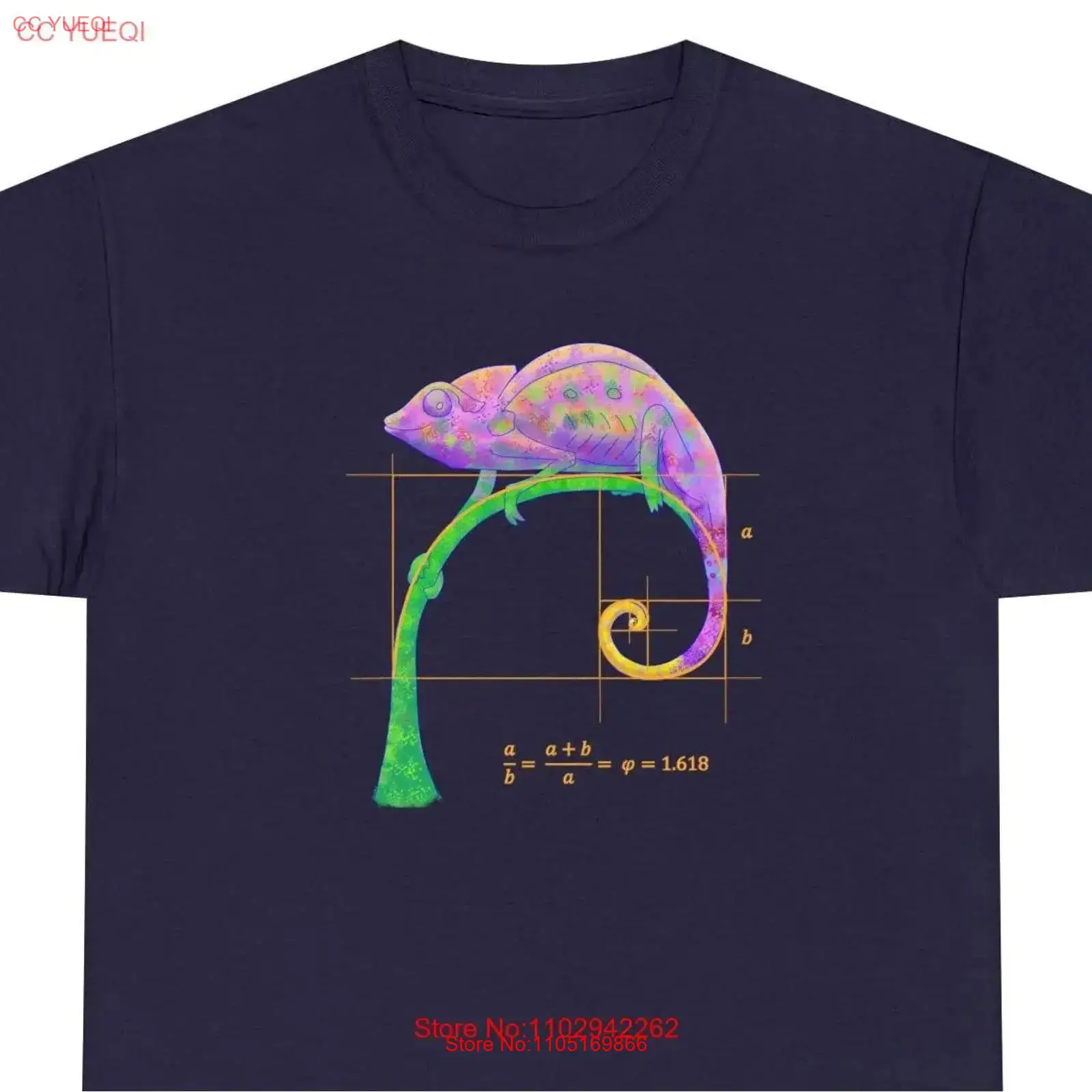Vintage Fashion Uk - Fibonacci Chameleon camiseta distribuidor del Reino
