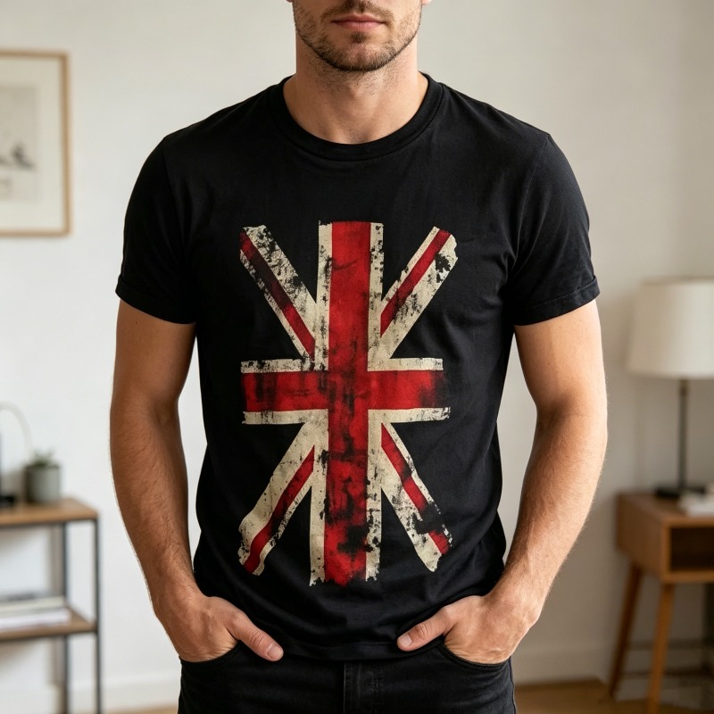 Camiseta con gráfico Union Jac - Vintage Fashion Uk reseña y precio