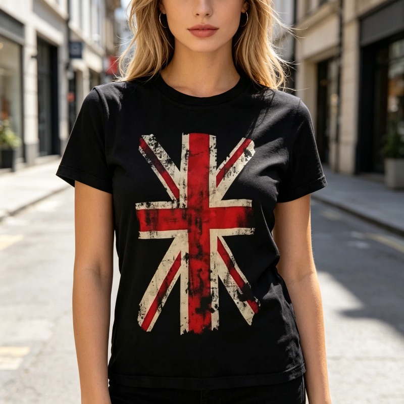 Camiseta con gráfico Union Jac - Vintage Fashion Uk reseña y precio