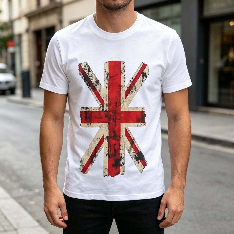 Camiseta con gráfico Union Jac - Vintage Fashion Uk reseña y precio