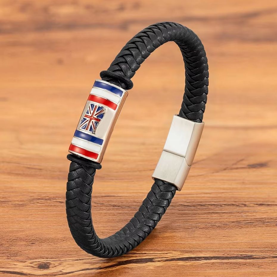 Pulsera de cuero trenzado con  - Vintage Fashion Uk reseña y precio