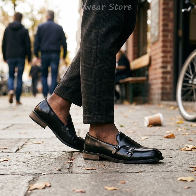 Mocasines de doble hebilla par - Vintage Slip Dress reseña y precio