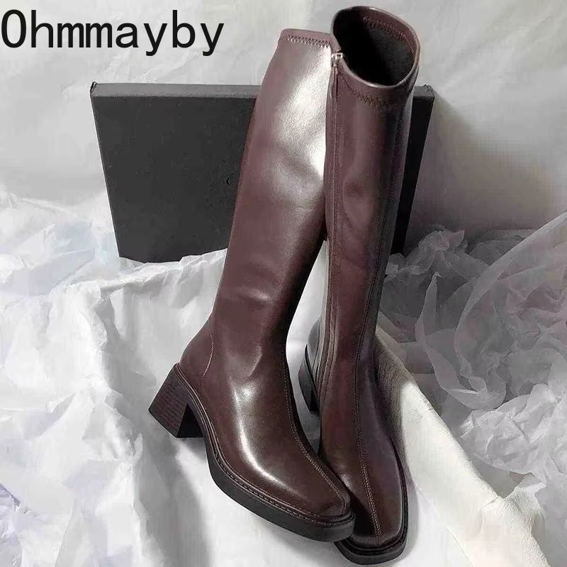 Botas hasta la rodilla De tacó - Vintage Style Women Fashion reseña y precio