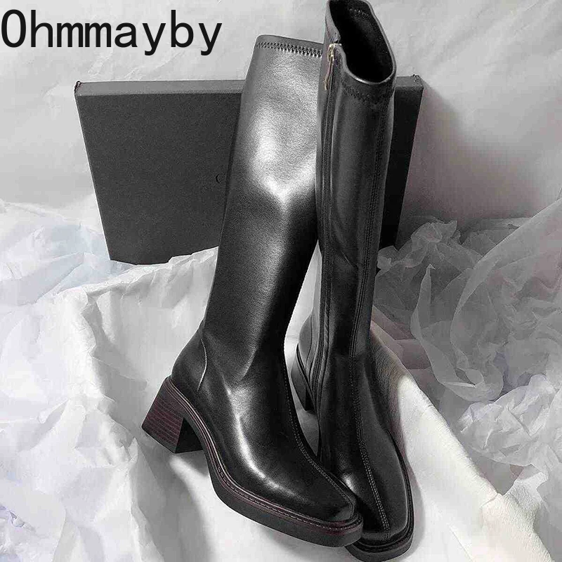 Botas hasta la rodilla De tacó - Vintage Style Women Fashion reseña y precio
