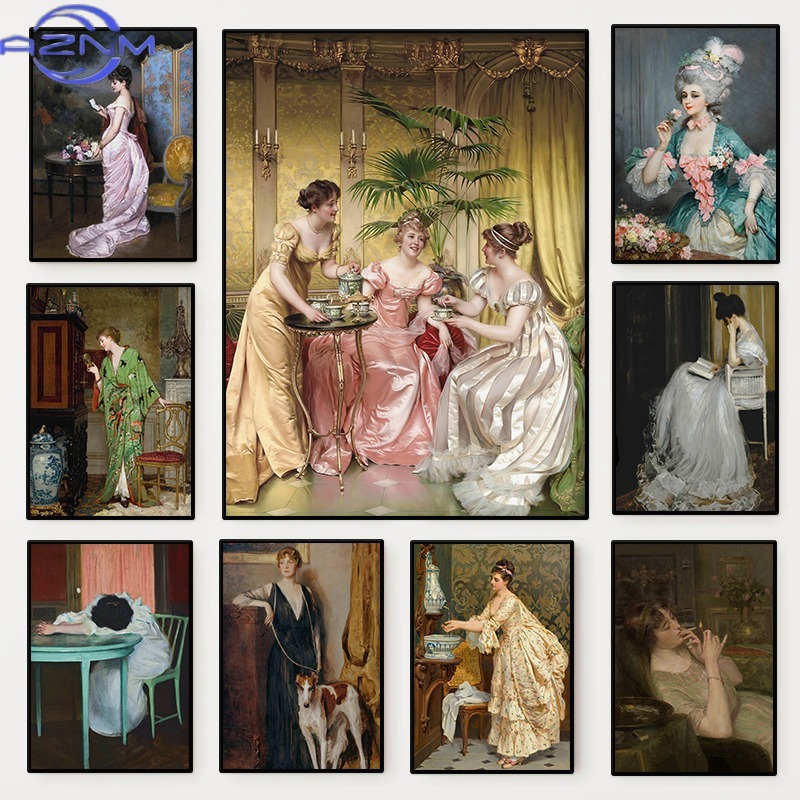 Póster de retrato de mujer del - Vintage Fashion Wall Art reseña y precio