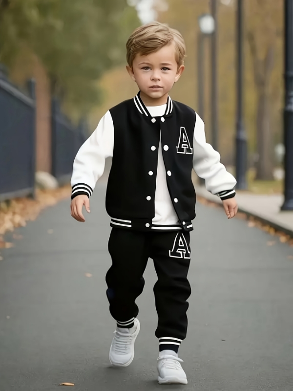 Conjunto de dos piezas de chaq - Varsity Jacket Wool reseña y precio