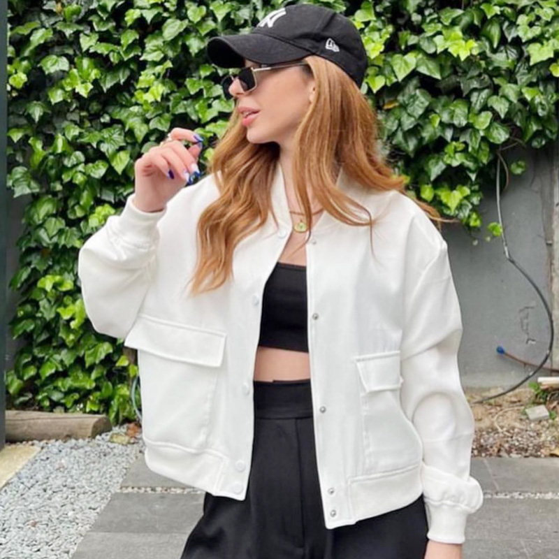 HXAO Chaqueta Bomber para Muje - Varsity Jacket Wool reseña y precio