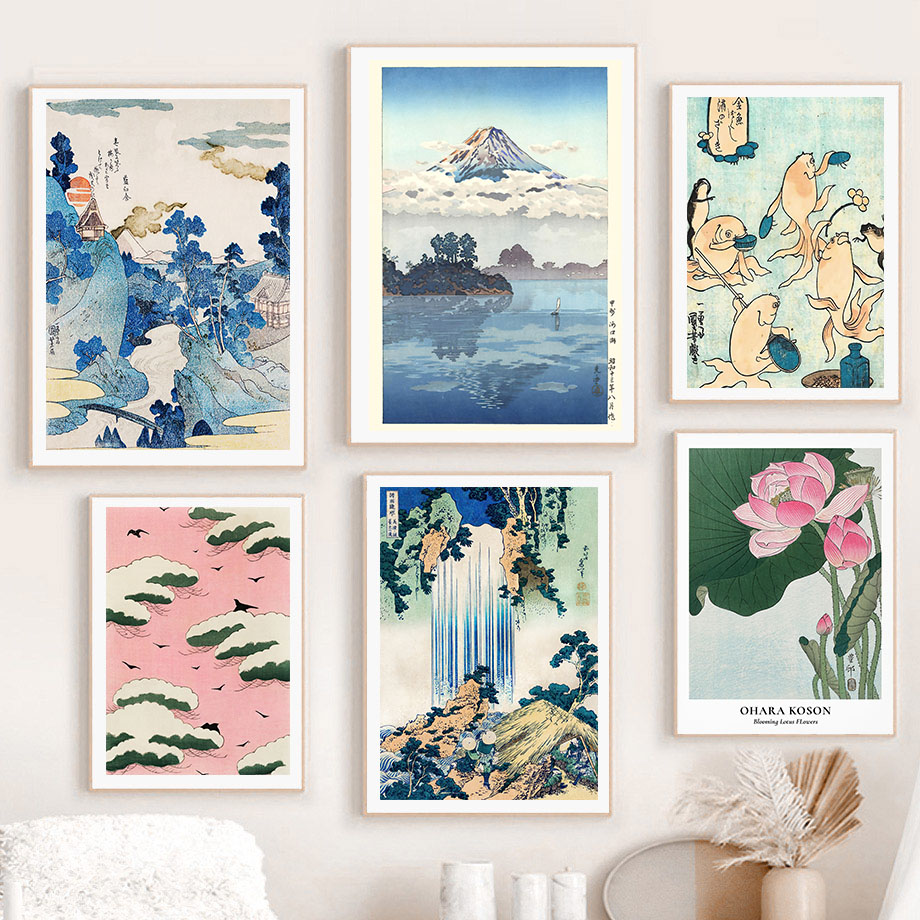 Póster de arte japonés Hokusai - Vintage Fashion Wall Art reseña y precio