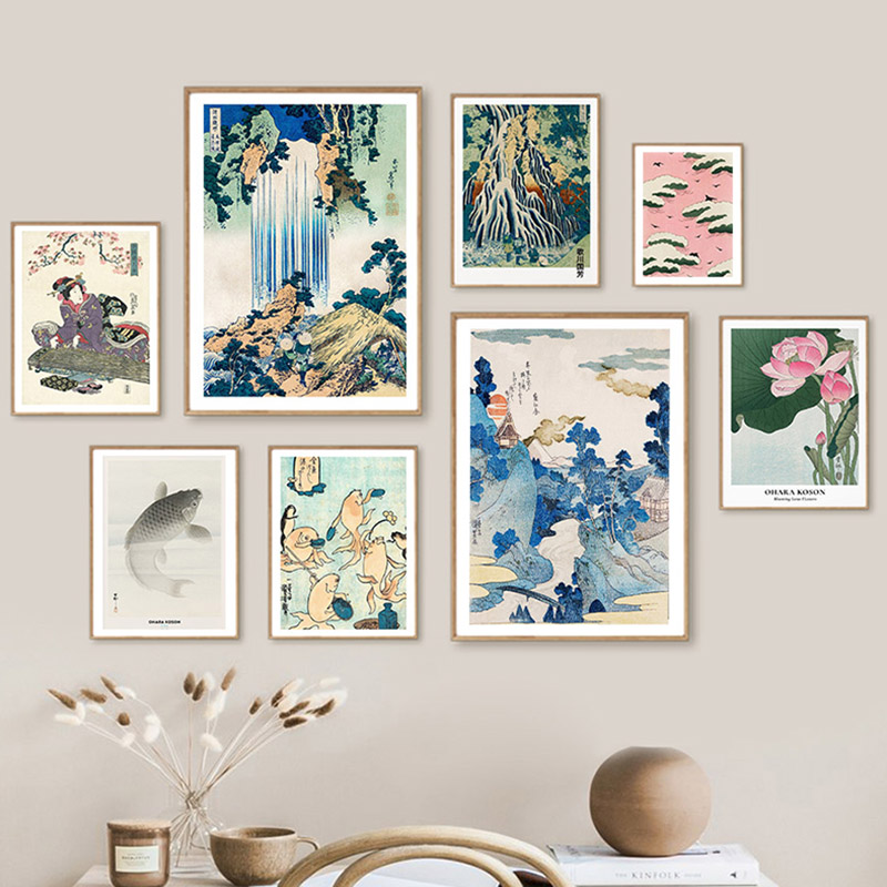 Póster de arte japonés Hokusai - Vintage Fashion Wall Art reseña y precio
