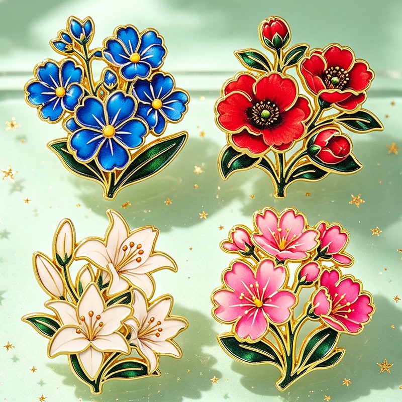 Bonito Broche de Esmalte Flora - Vintage Urban Fashion reseña y precio