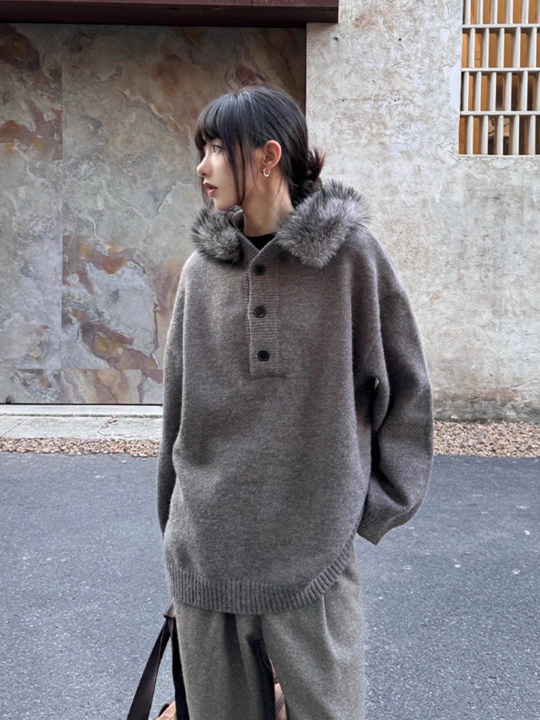Chaquetas Marrones con Cuello  - Varsity Jacket Wool reseña y precio